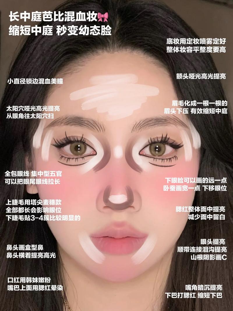 中庭短化妆步骤教程新手（中庭短的女人化妆）-第3张图片-美妆