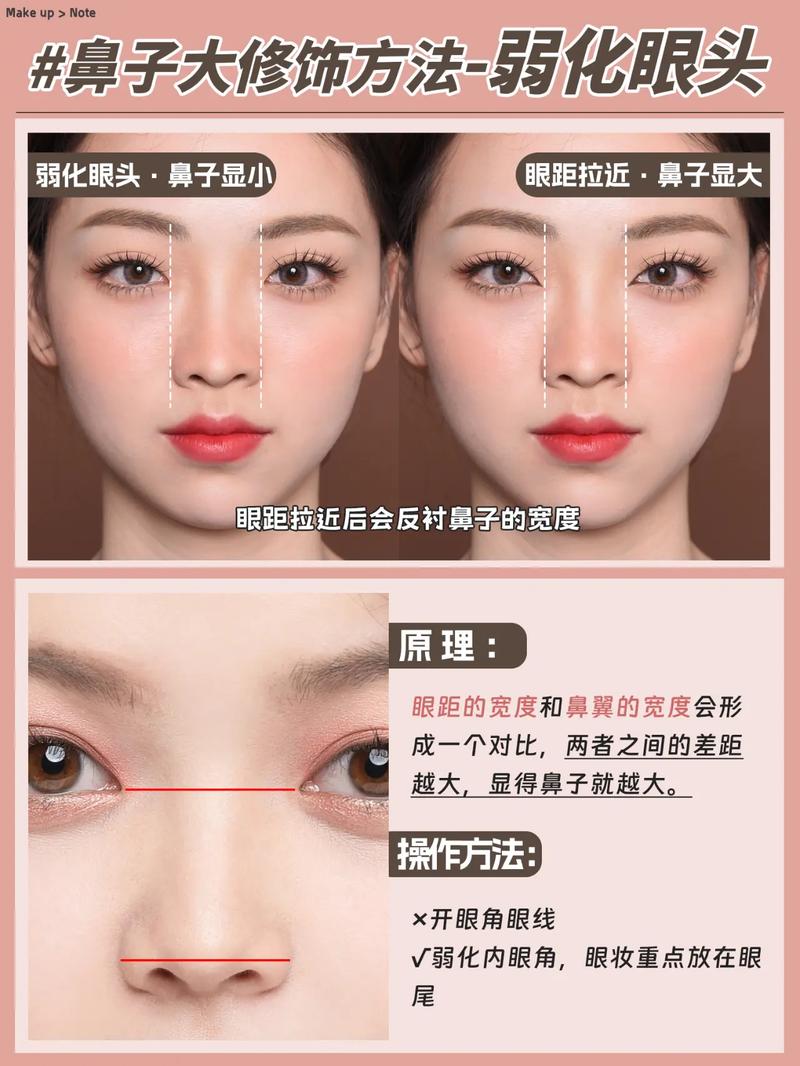 鼻子塌日常淡妆化妆教程（塌鼻子化妆前后的对比）-第1张图片-美妆