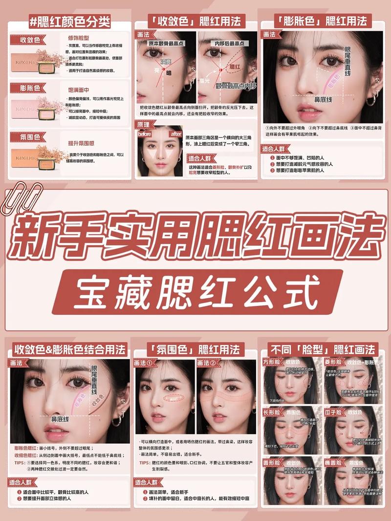 新手化妆教程方圆脸腮红(方圆脸妆容)-第6张图片-美妆 新手化妆教程方圆脸腮红(方圆脸妆容)-第6张图片-美妆